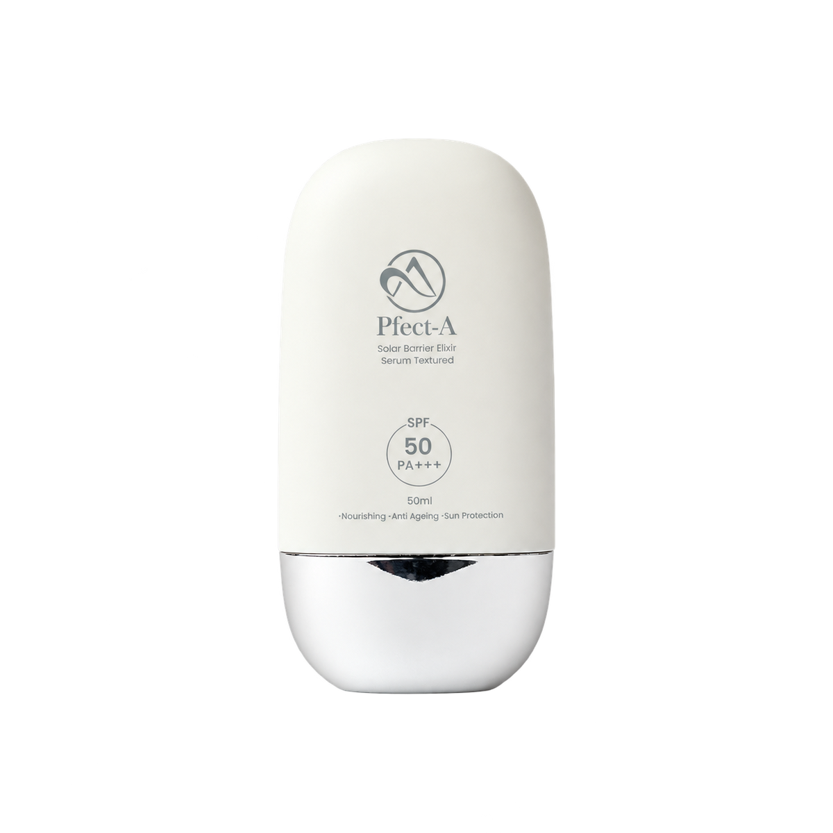 Pfect-A Solar Elixir SPF 50+ serum sunscreen on a transparent background